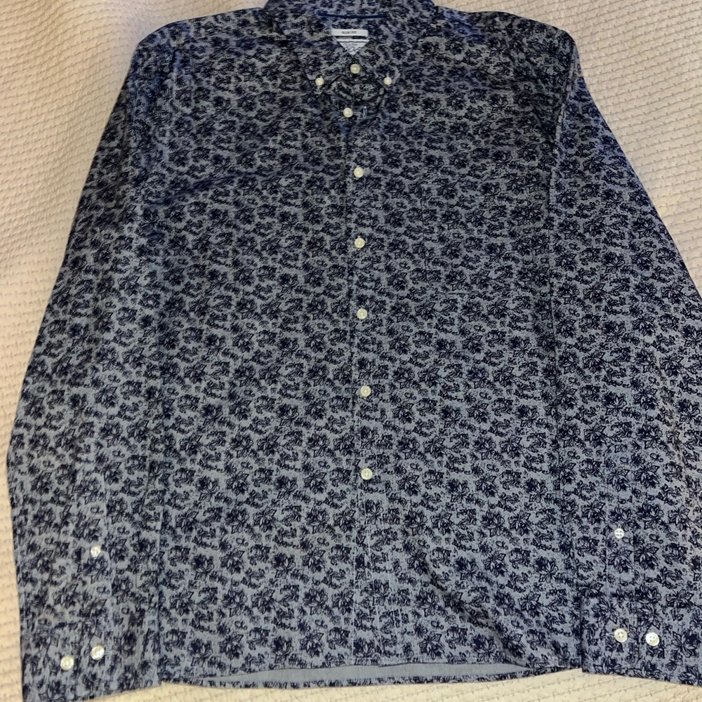 Jos. A. Bank Navy Floral Button Down Shirt
